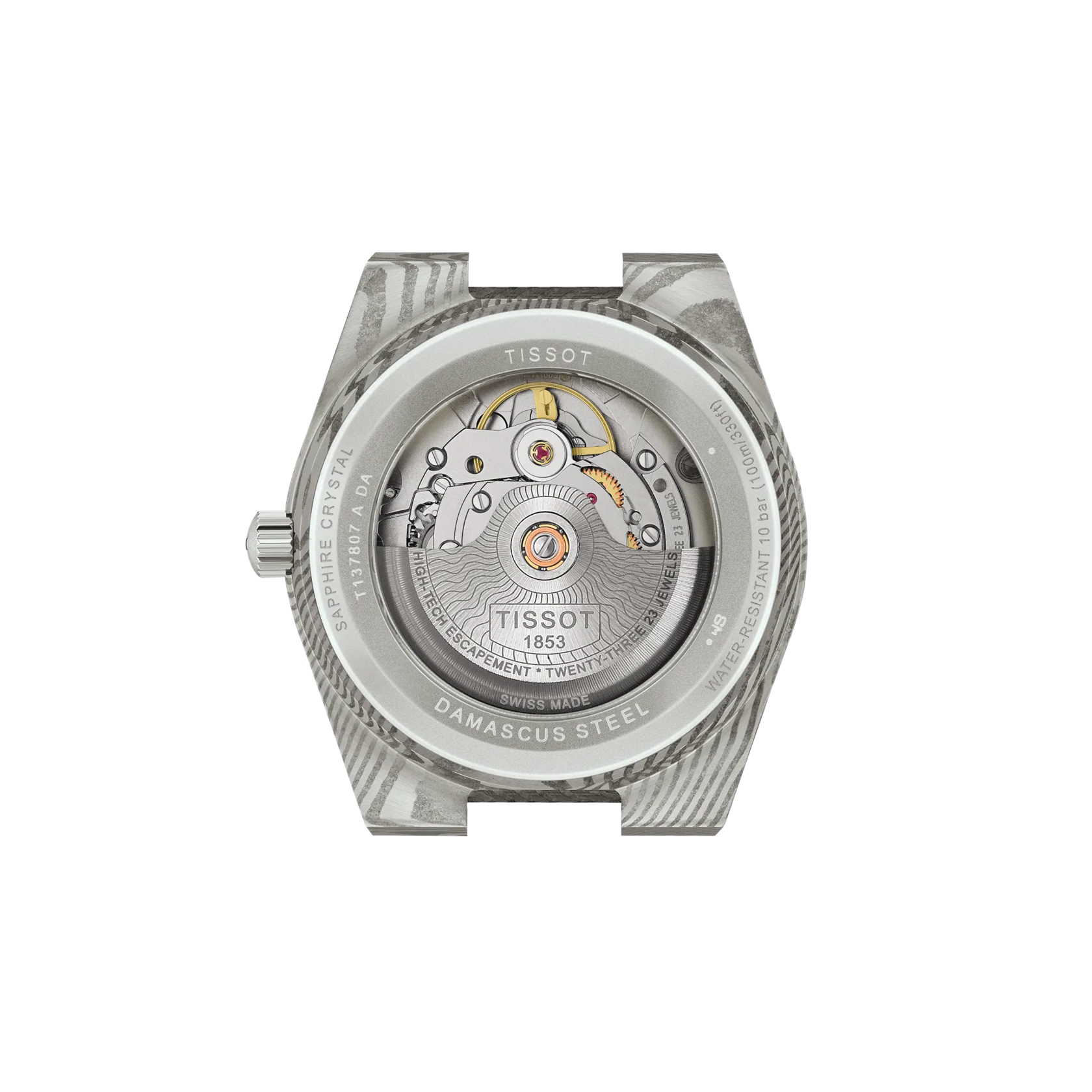 Tissot PRX 38mm DAMASZENERSTAHL Automatik Herrenuhr T137.807.96.081.00