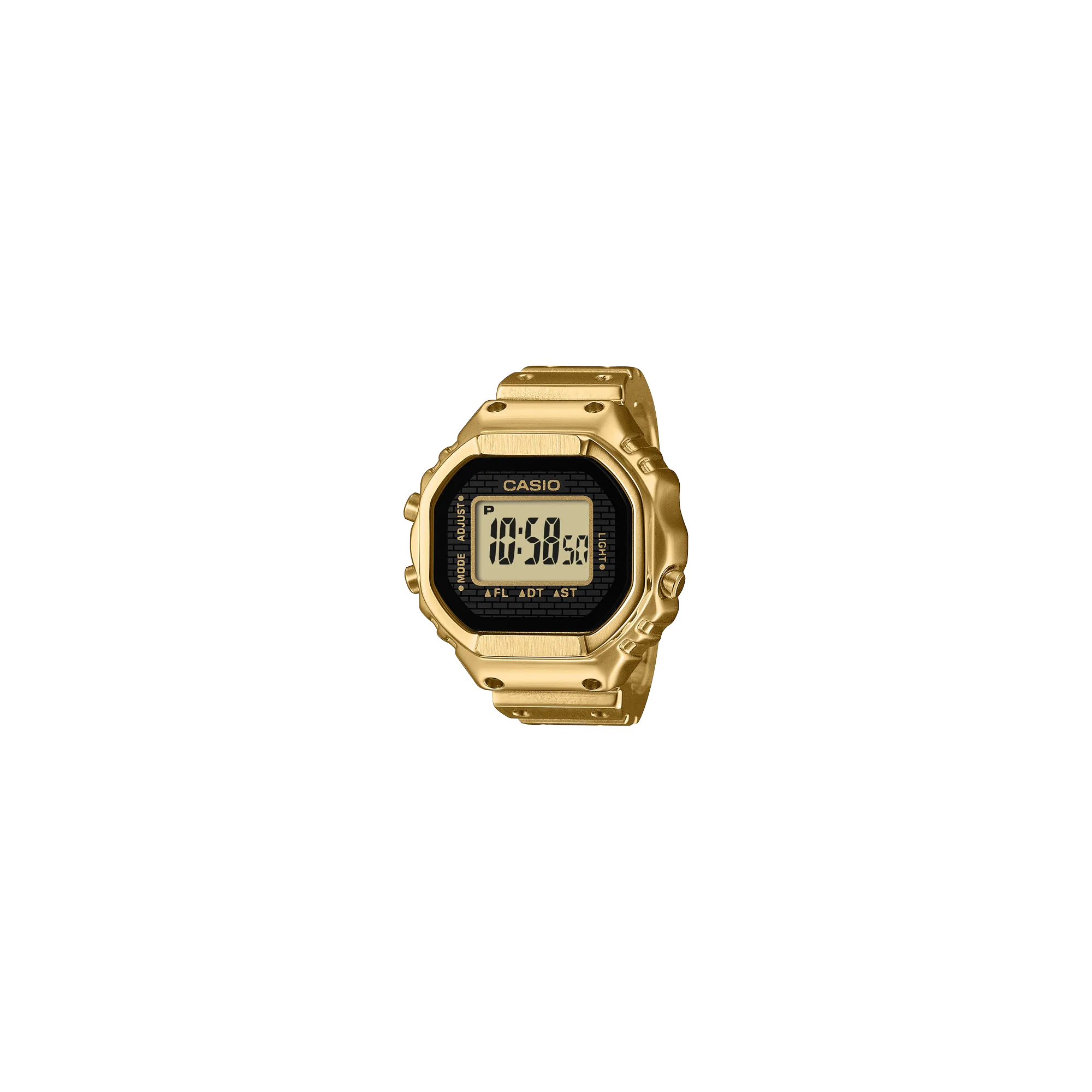 Casio Ringwatch digitale Armbanduhr für den Finger, Gold, größenverstellbar Unisexuhr CRW-001G-9ER
