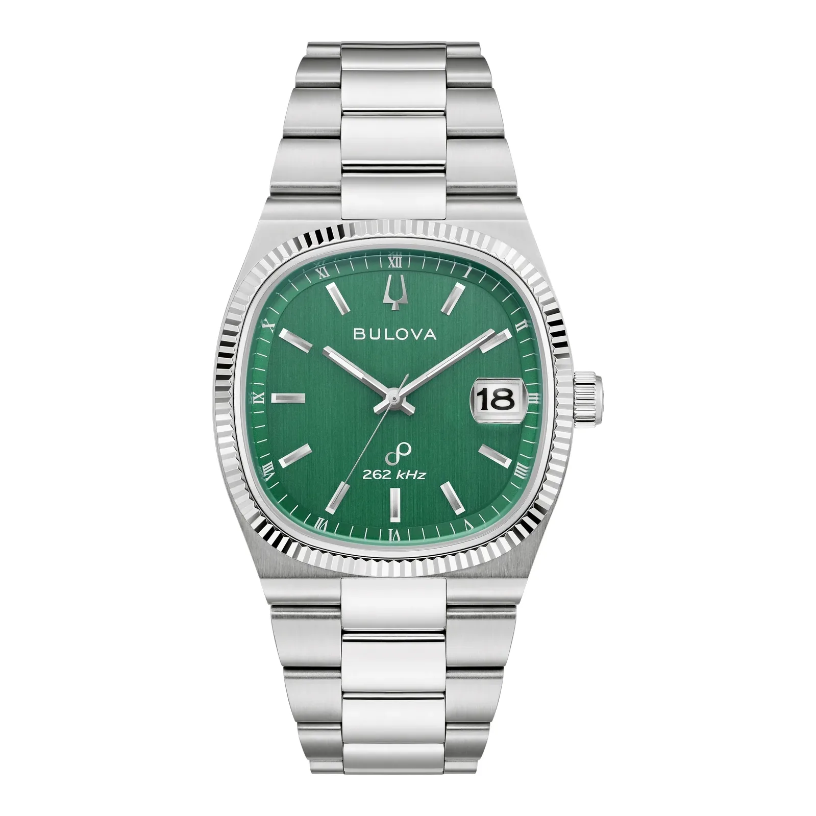 Bulova Super Seville Precisionist Edelstahl grün Herrenuhr 96B439