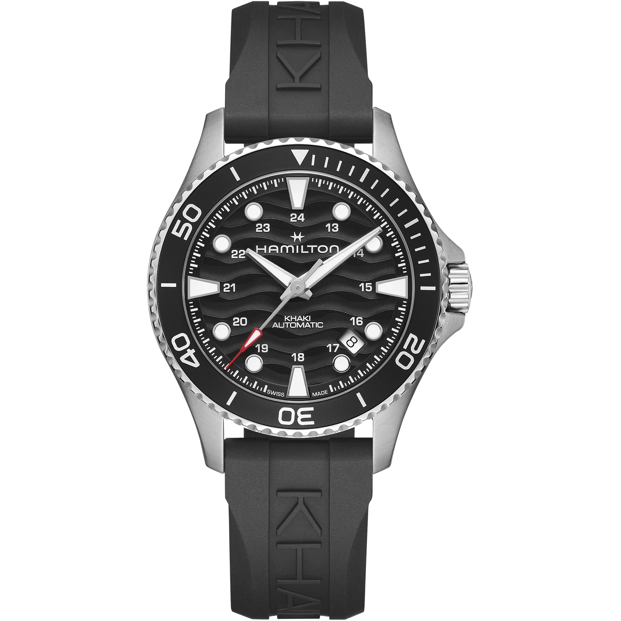Hamilton KHAKI NAVY SCUBA AUTO Schwarz Kautschuk 40 MM Herrenuhr H82415330