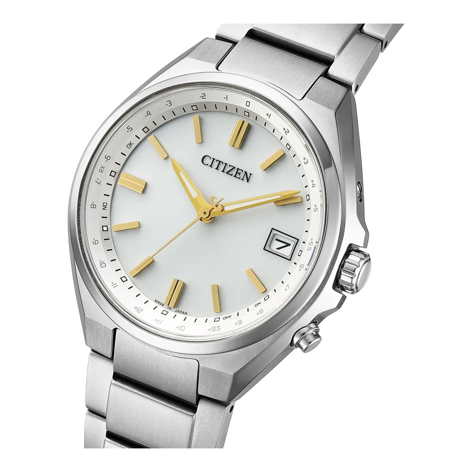 Citizen Eco-Drive Funk Super Titanium elfenbein Herrenuhr CB1160-55A