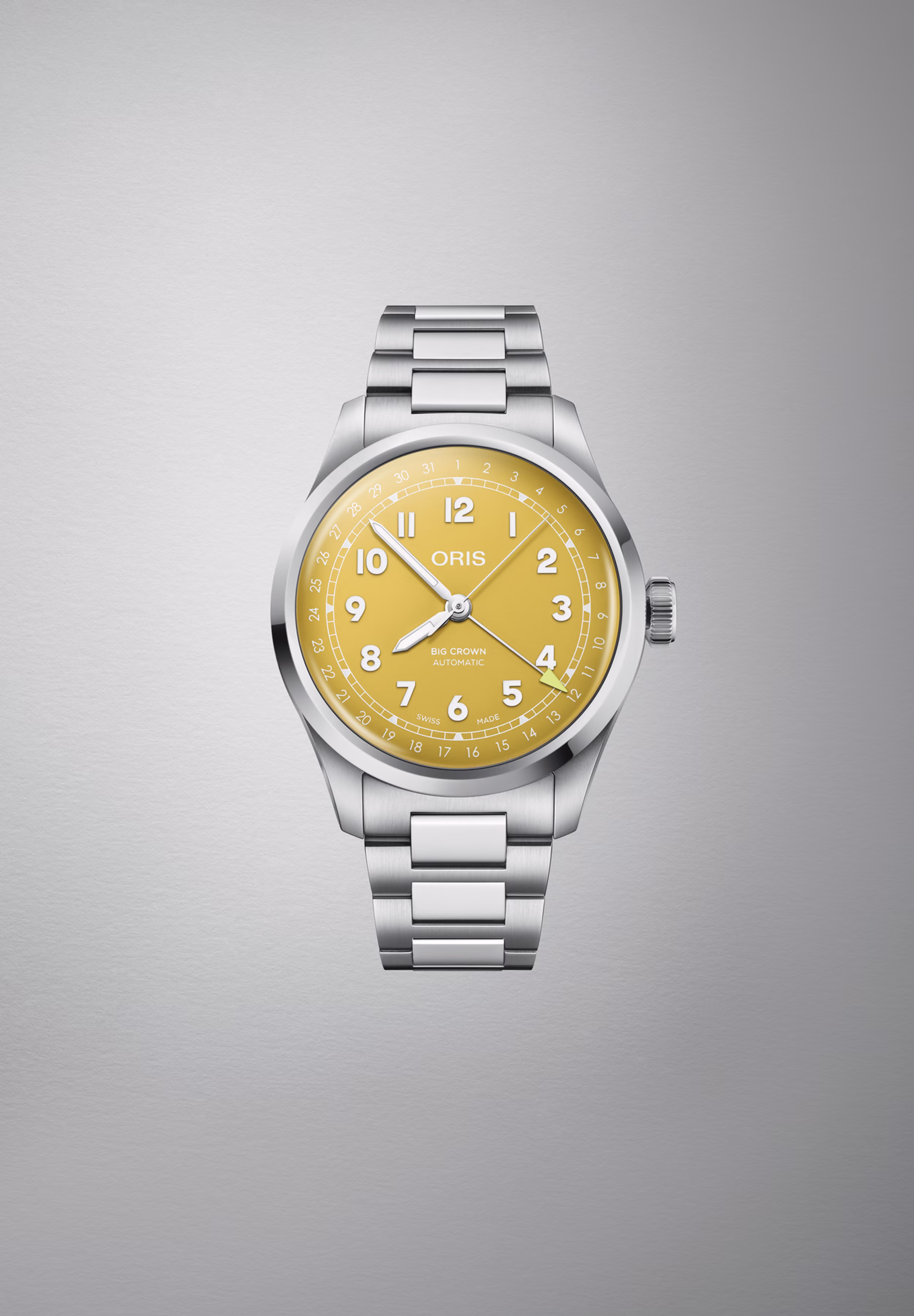 Oris Big Crown Pointer Date 40mm Automatik Edelstahl Gelb Herrenuhr 01 754 7798 4069-07 8 20 06
