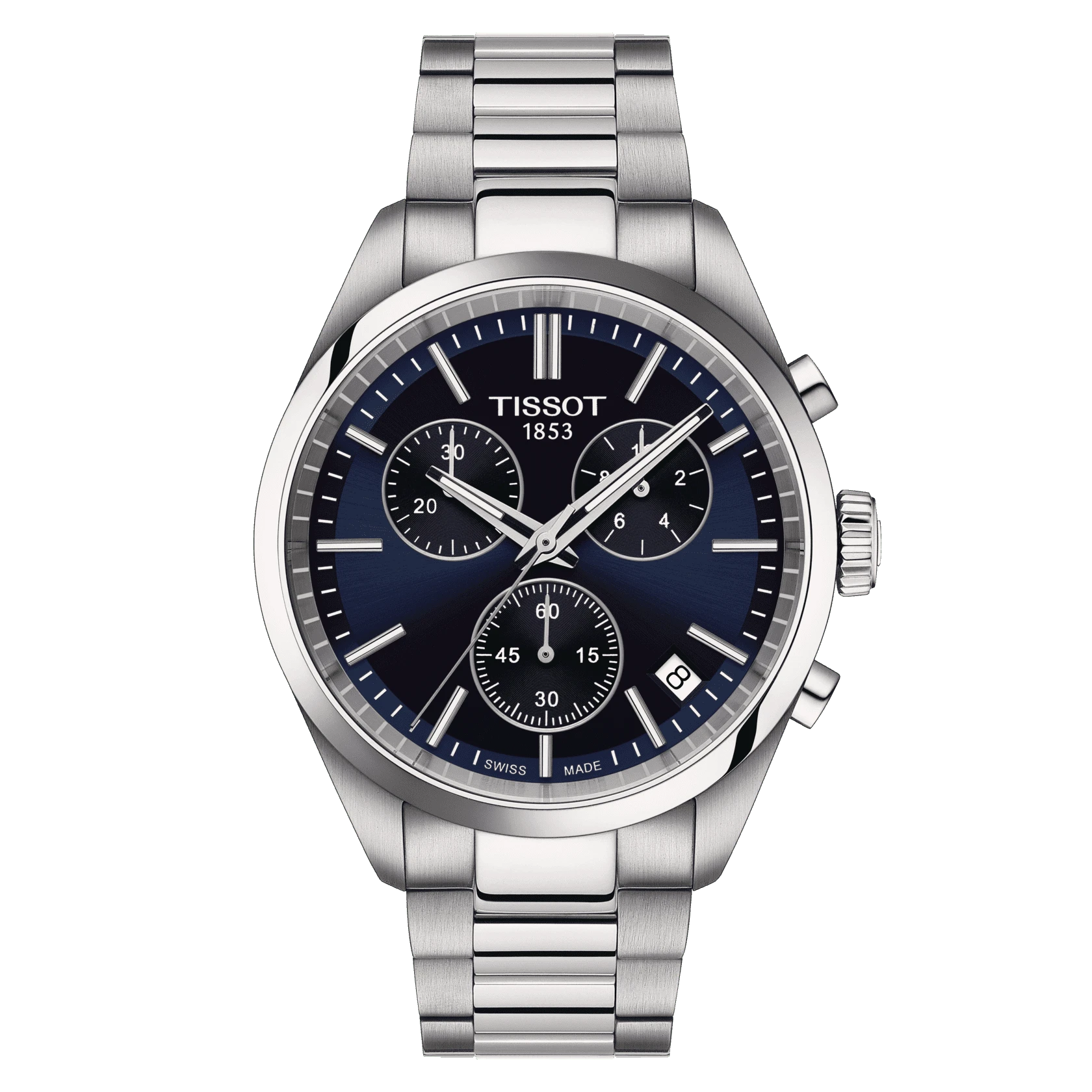 Tissot PR 100 Chronograph Herrenuhr T150.417.11.041.00 Set mit schwarzem Lederband 
