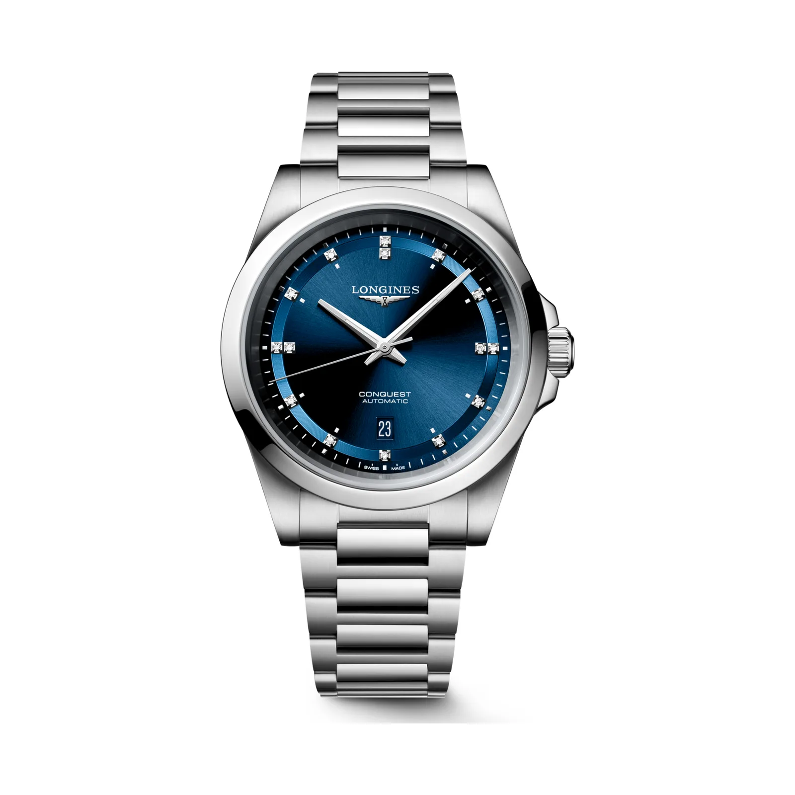 Longines Conquest Automatik 41 mm Edelstahlband Blau Herrenuhr L3.830.4.97.6
