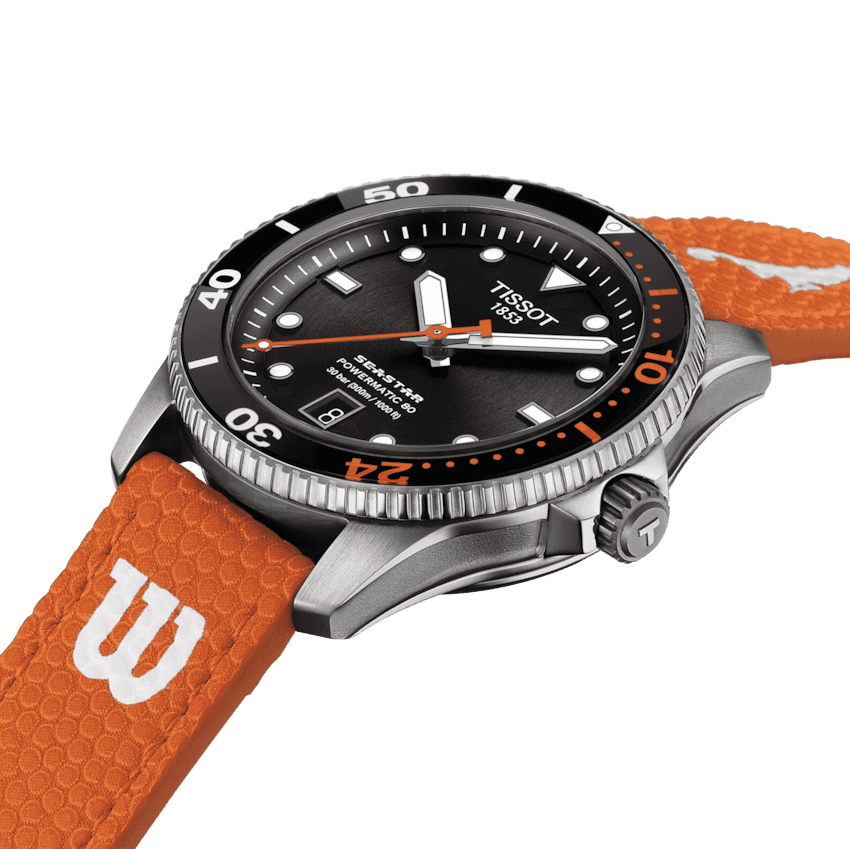 Tissot Seastar Wilson WNBA  Herrenuhr Set mit weißem Lederarmband T120.807.17.051.00