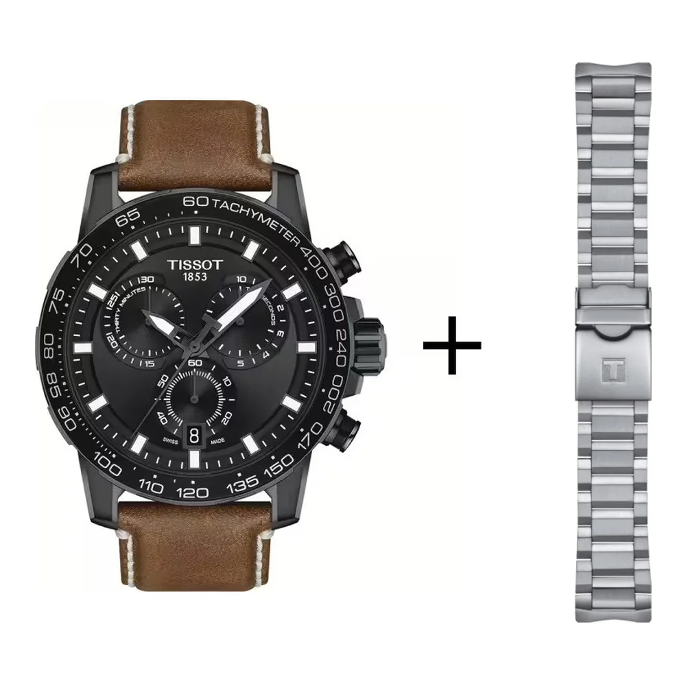 Tissot SUPERSPORT CHRONO Herrenuhr T125.617.36.051.01 Set mit Edelstahlband 