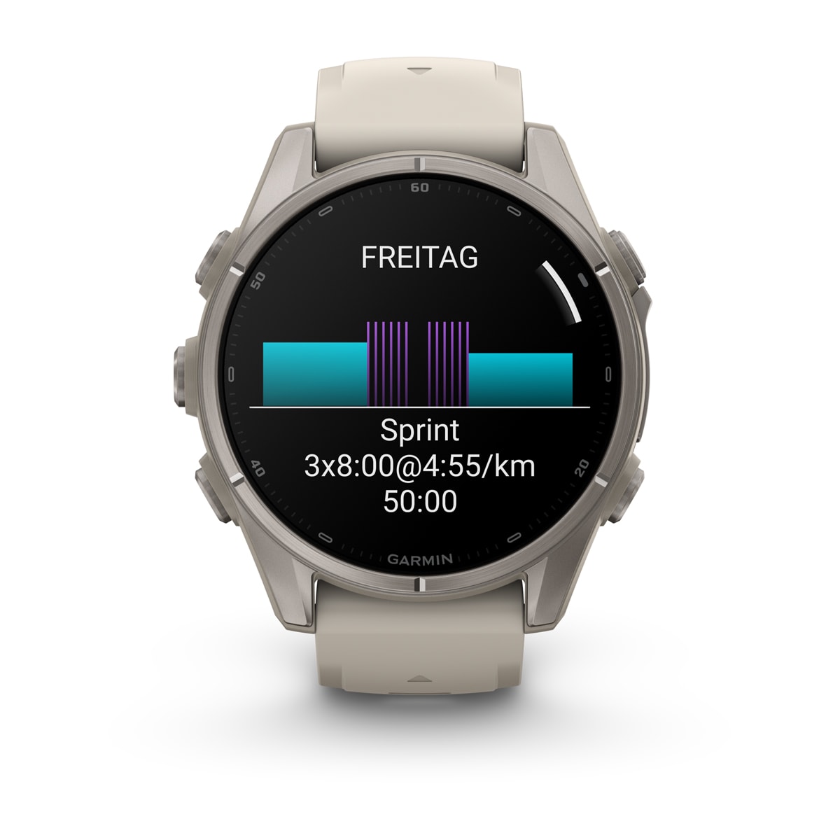 Garmin fēnix® 9 - 43 mm AMOLED Sapphire Nebelgrau/Titan mit Silikon-Armband Nebelgrau 010-04761-01