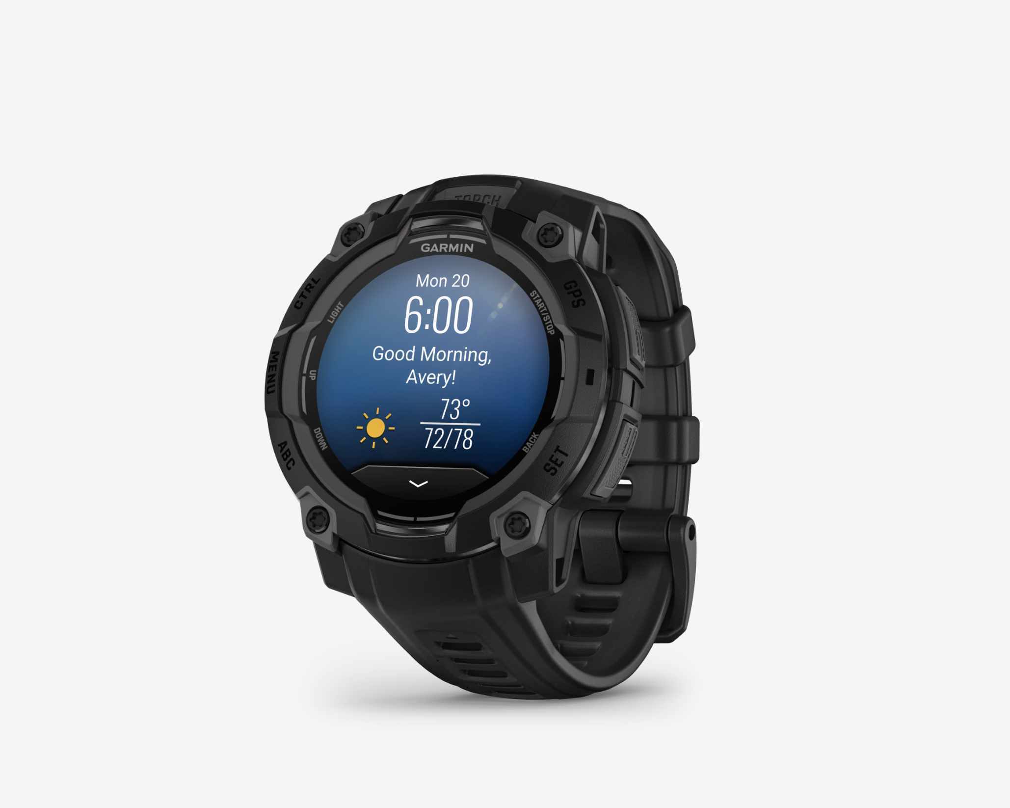  Garmin Instinct® 3 AMOLED 010-02936-00 - 45 mm Schwarz mit Silikon-Wechselarmband 22 mm Schwarz