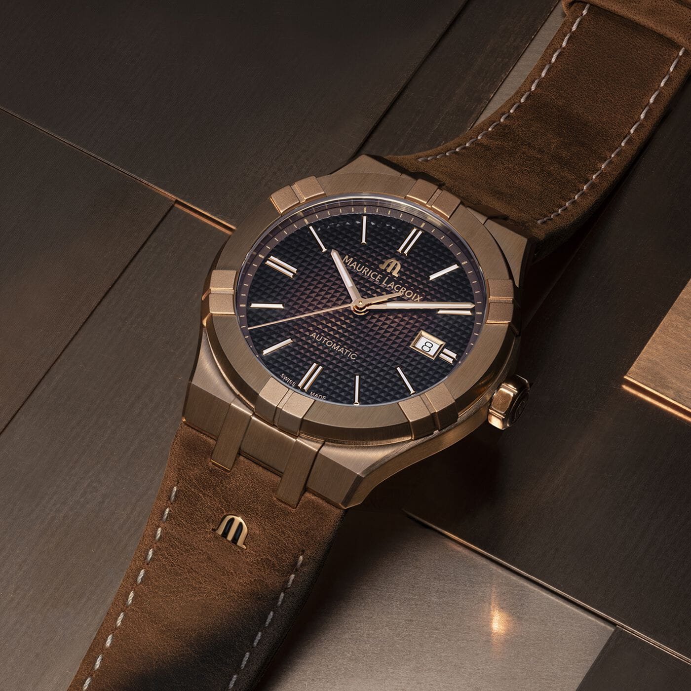 Maurice Lacroix Aikon Automatik Herrenuhr Limited Edition AI6008-BRZ01-730-3