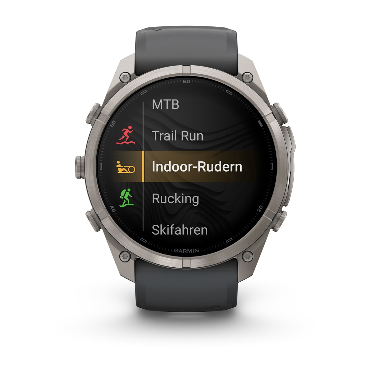 Garmin fēnix® 9 Pro inReach® - 51 mm AMOLED Sapphire Titan mit Silikon-Armband Graphit/Schwarz 010-04337-21