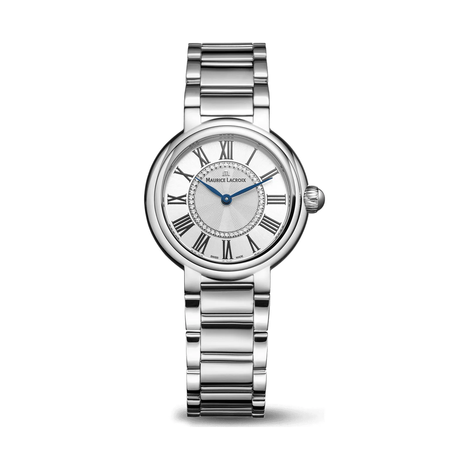 Maurice Lacroix Fiaba Round 33 mm Quarz Edelstahlarmband Damenuhr FA1306-SS002-110-1