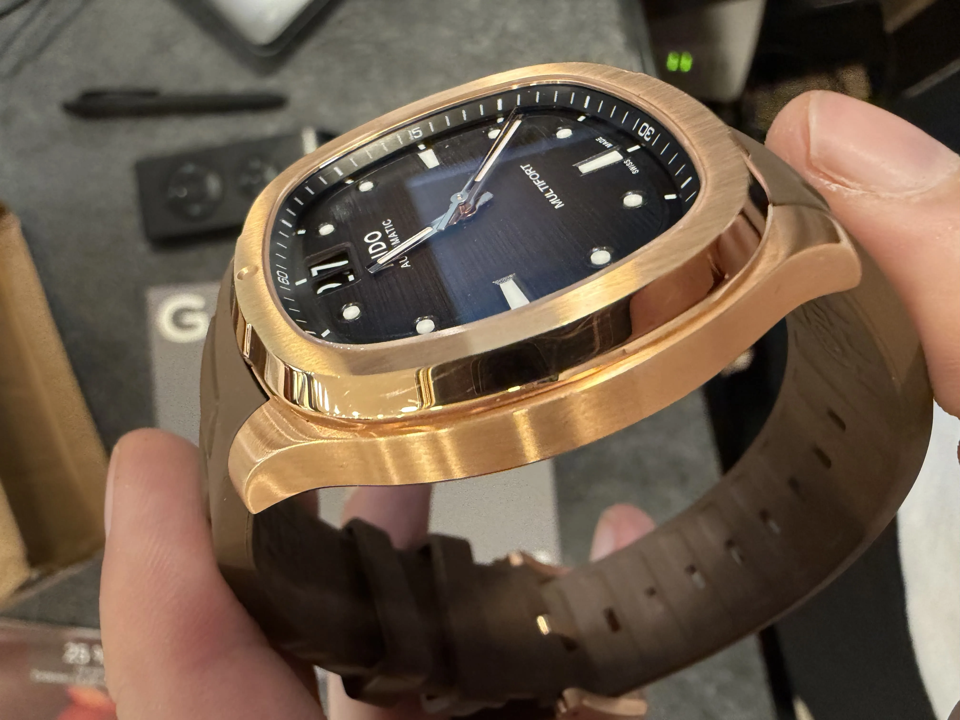 PRE Owned - Mido Multifort TV braun Roségold Big Date Herrenuhr M049.526.37.291.00