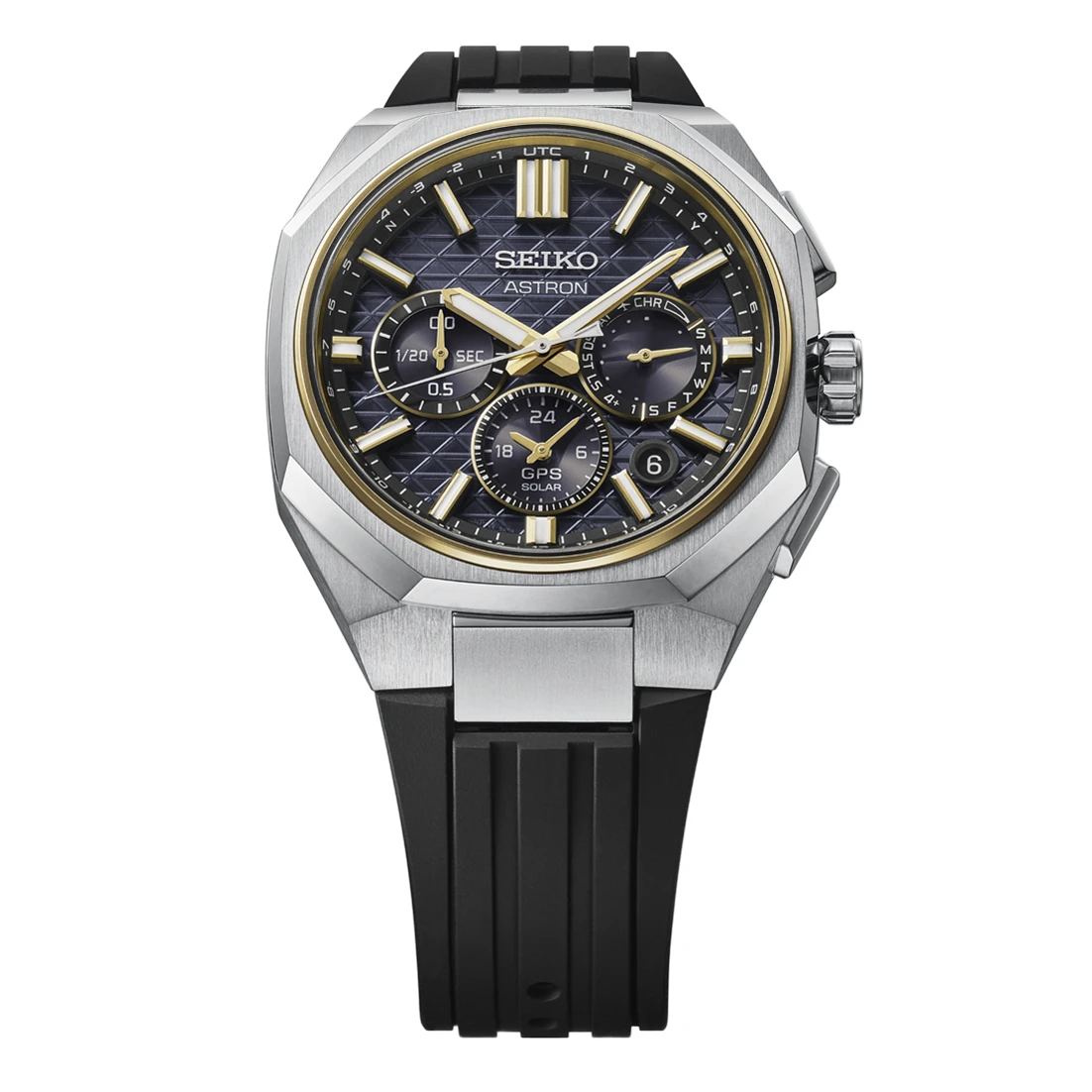 Seiko Astron GPS Solar, Titangehäuse, Schwarzes Silikonband HAB003J1