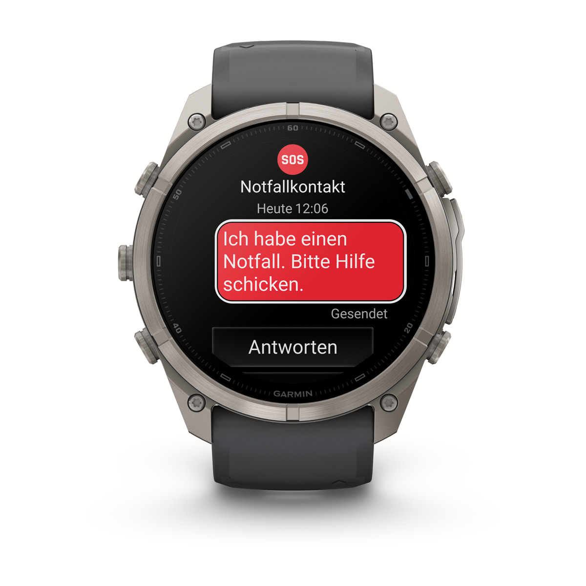 Garmin fēnix® 9 Pro inReach® - 51 mm AMOLED Sapphire Titan mit Silikon-Armband Graphit/Schwarz 010-04337-21