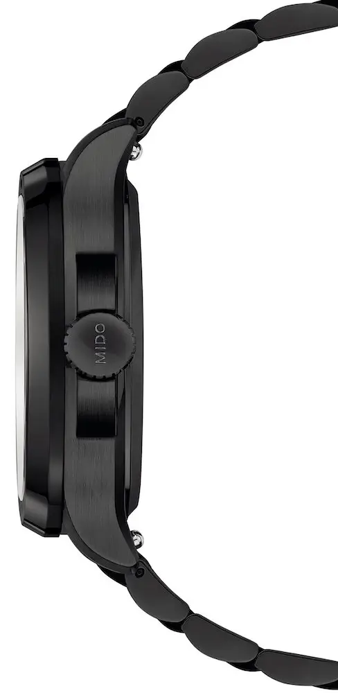 Mido Multifort TV schwarz Big Date Herrenuhr M049.526.33.081.00 Set mit orangenem Kautschukband