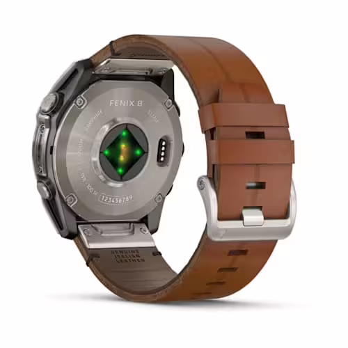 Garmin fēnix® 8 - 51 mm 010-02907-21 AMOLED Sapphire GRAPHIT/CARBONGRAU TITAN  BUNDLE MIT NEONGELBEN SILIKONBAND