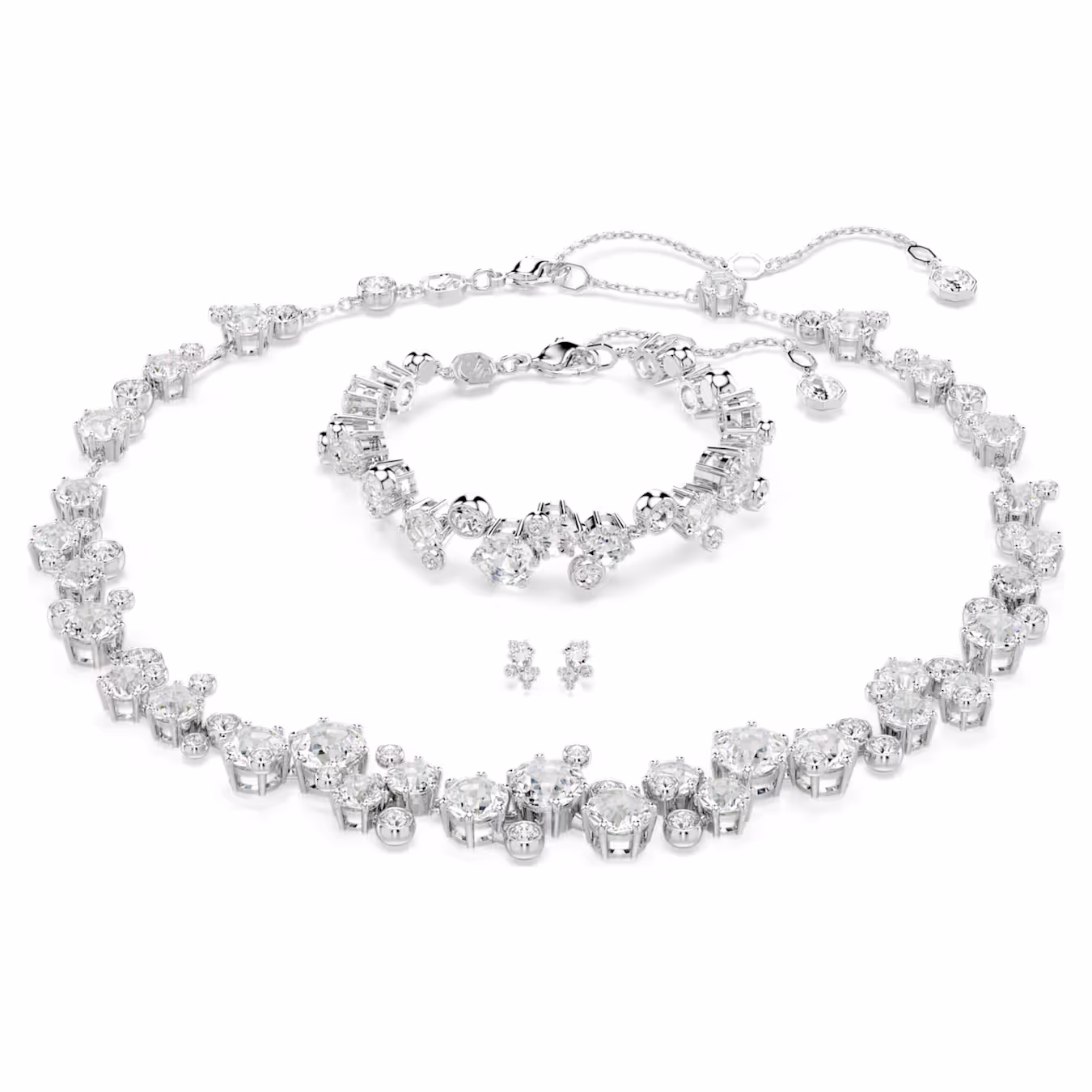 Swarovski  Constella Set Verschiedene Schliffe, Weiß, Rhodiniert