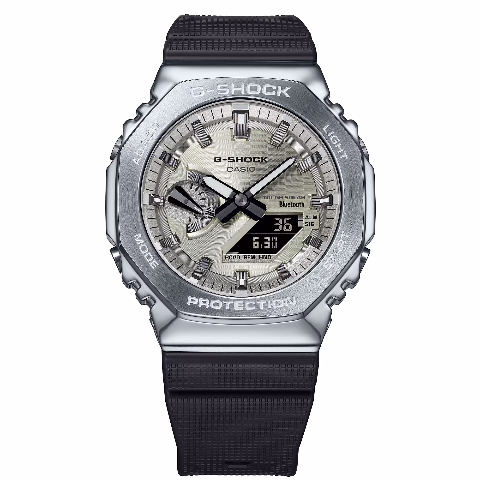 G-Shock G-Steel Protection Classic, Silikonband, Solar, 44mm Herrenuhr GBM-2100A-8BER