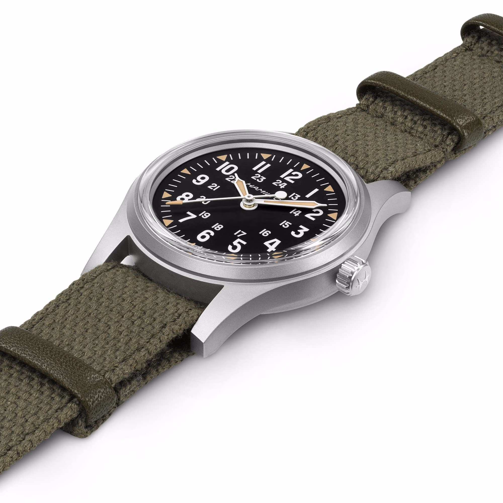Hamilton Khaki Field Mechanical 36 mm, Handaufzug, Textilband, 80 Stunden Gangreserve Herrenuhr H69399930