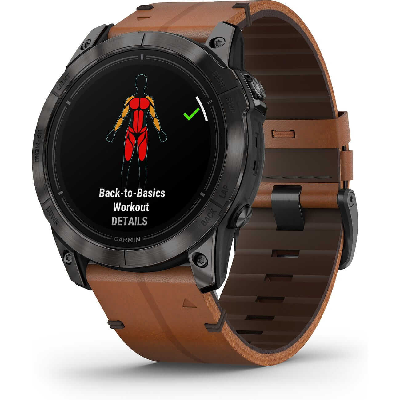 Garmin Epix™ Pro Gen 2 Sapphire 51mm Schwarz/Carbongrau Titan Leder- & Silikonband 010-02804-30