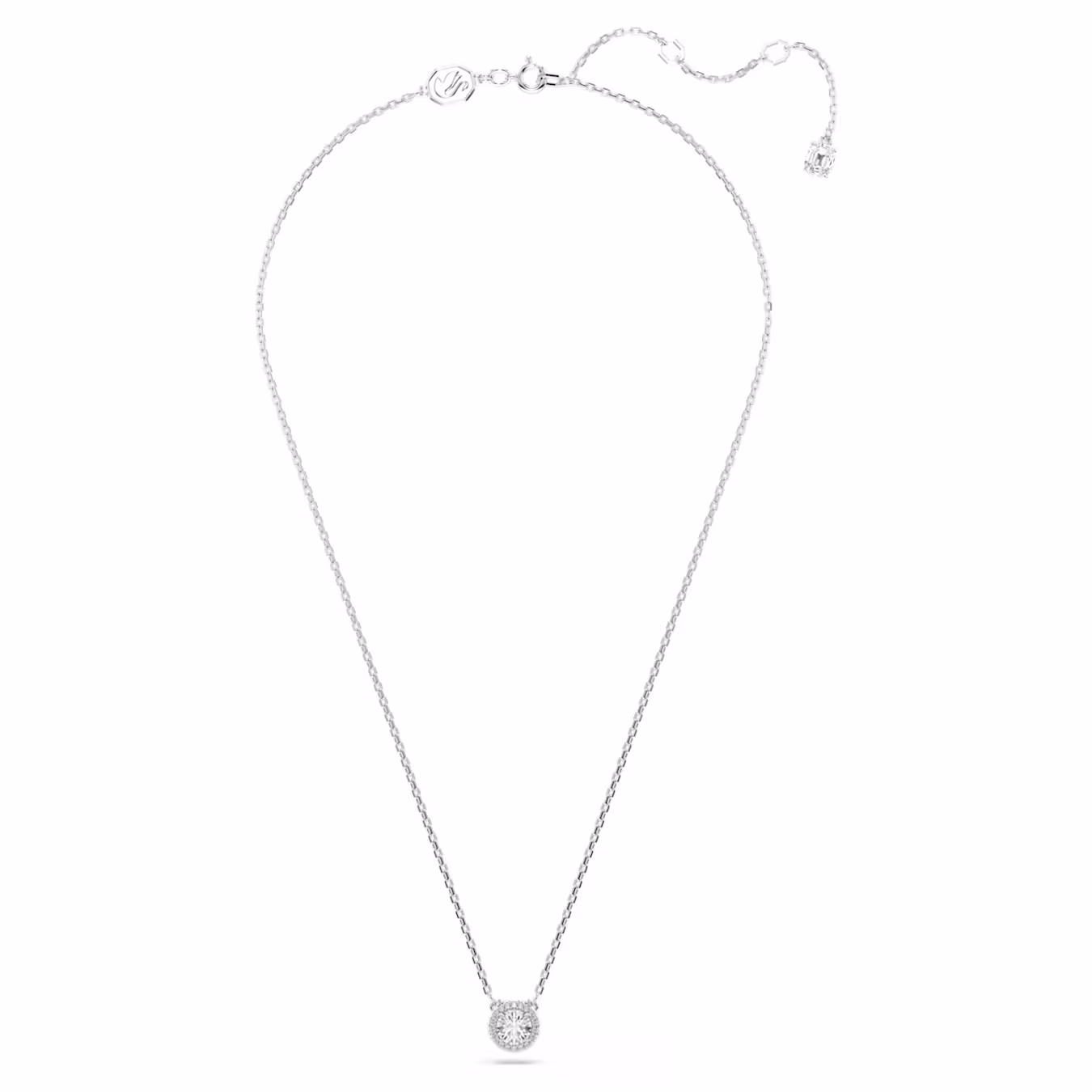 Swarovski  Una Angelic Anhänger Rundschliff, Pavé, Weiß, Rhodiniert