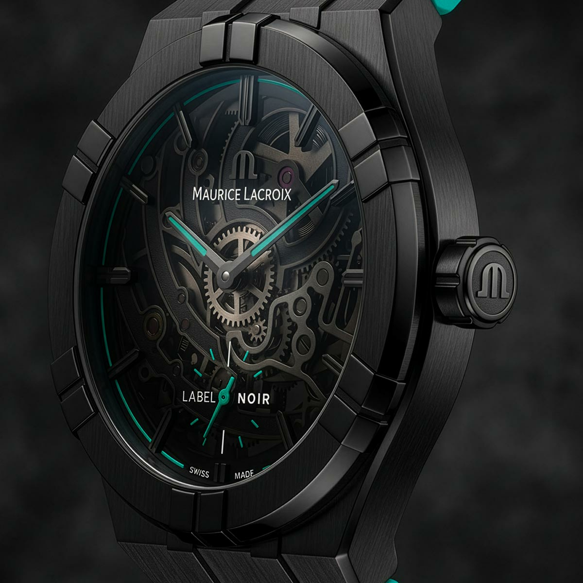 Maurice Lacroix Aikon Automatic Skeleton 45mm Label Noir, Limited Edition Herrenuhr AI6028-DLB0B-030-H