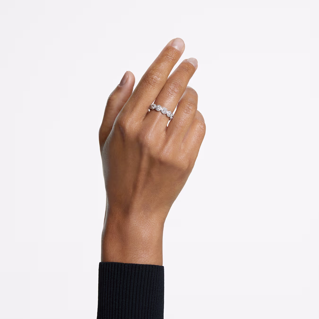 Swarovski  Una Angelic Ring Rundschliff, Weiß, Rhodiniert