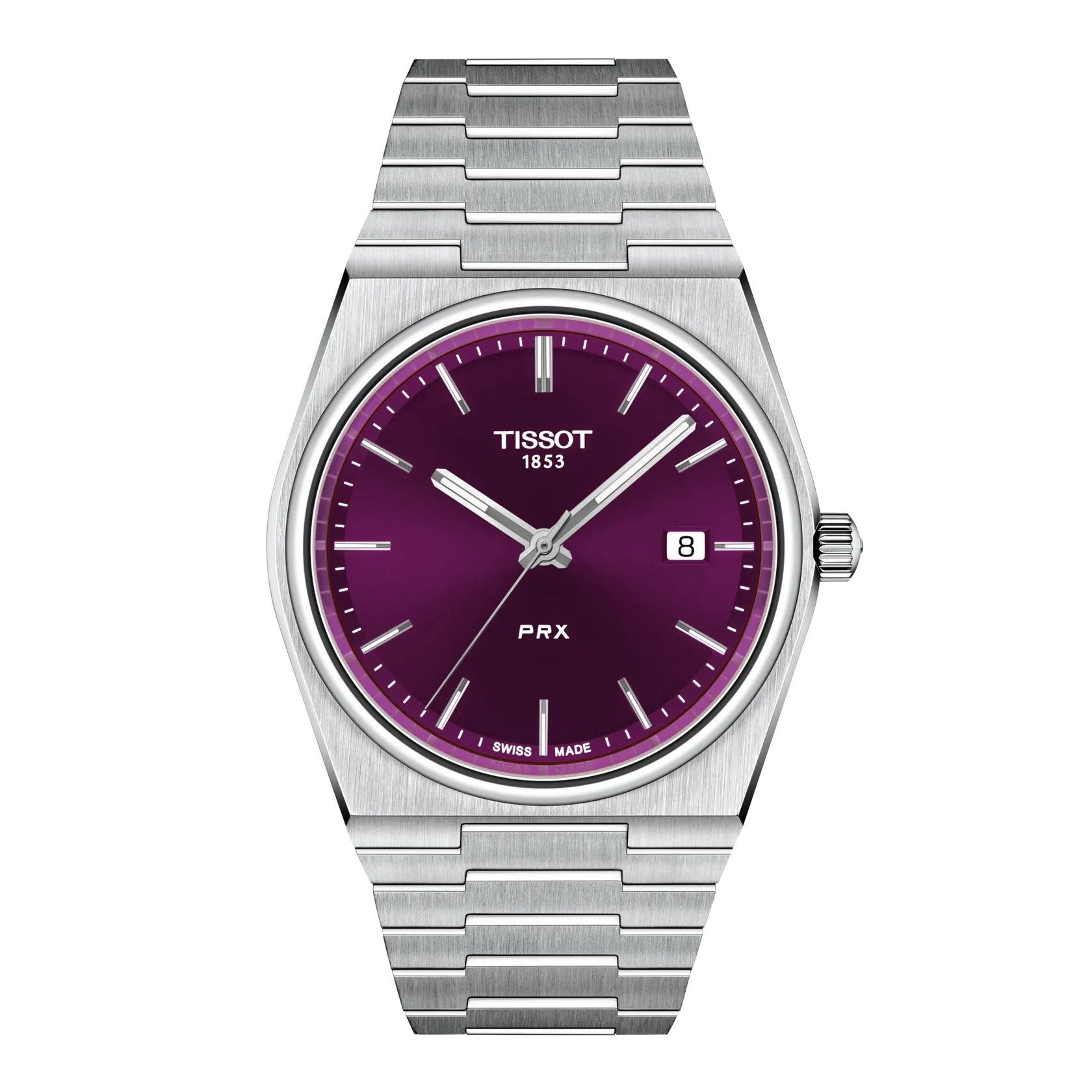 Tissot PRX 40mm Lila, Quarzwerk, Edelstahl, Saphirglas Herrenuhr T137.410.11.401.00