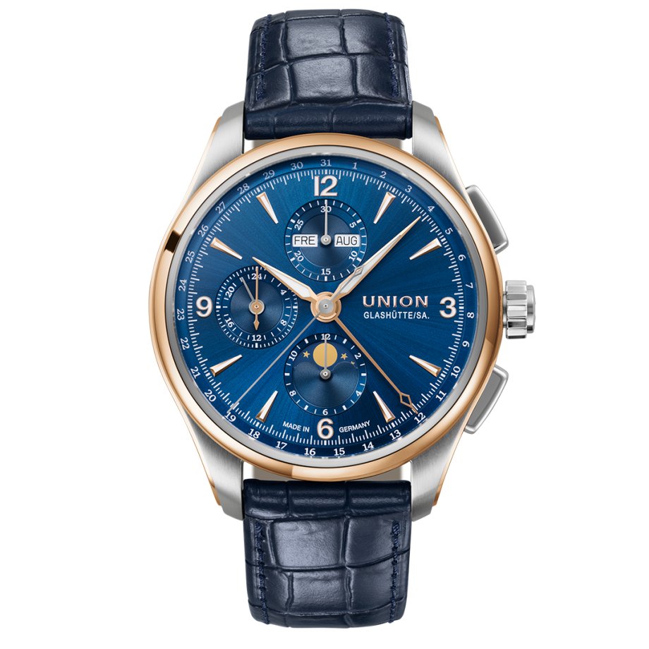 Union Glashütte Belisar Chronograph Mond Phase Herrenuhr D907.425.46.047.01