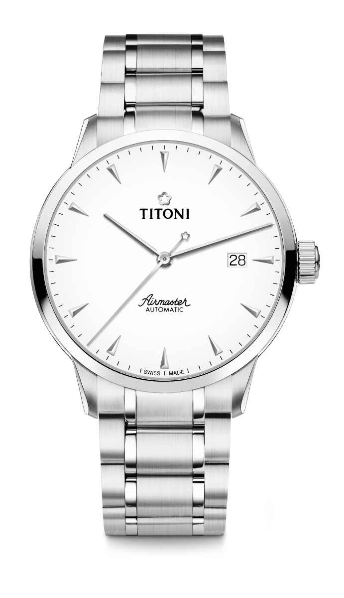 Titoni Airmaster Herrenuhr 83733 S-583 Automatik 40 mm Edelstahl
