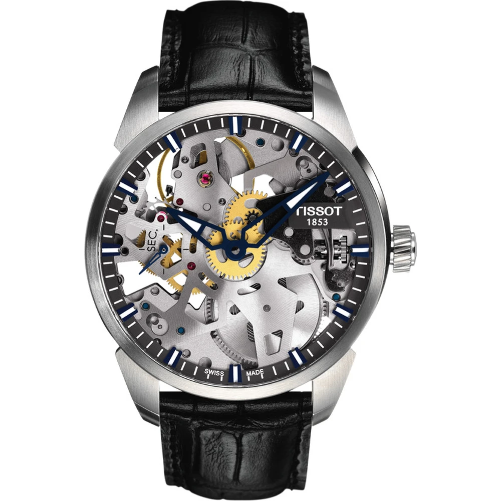 Tissot Tissot T-Complication Squelette 43mm, Schweizer Handaufzugswerk, Mechanikwerk Herrenuhr T070.405.16.411.00