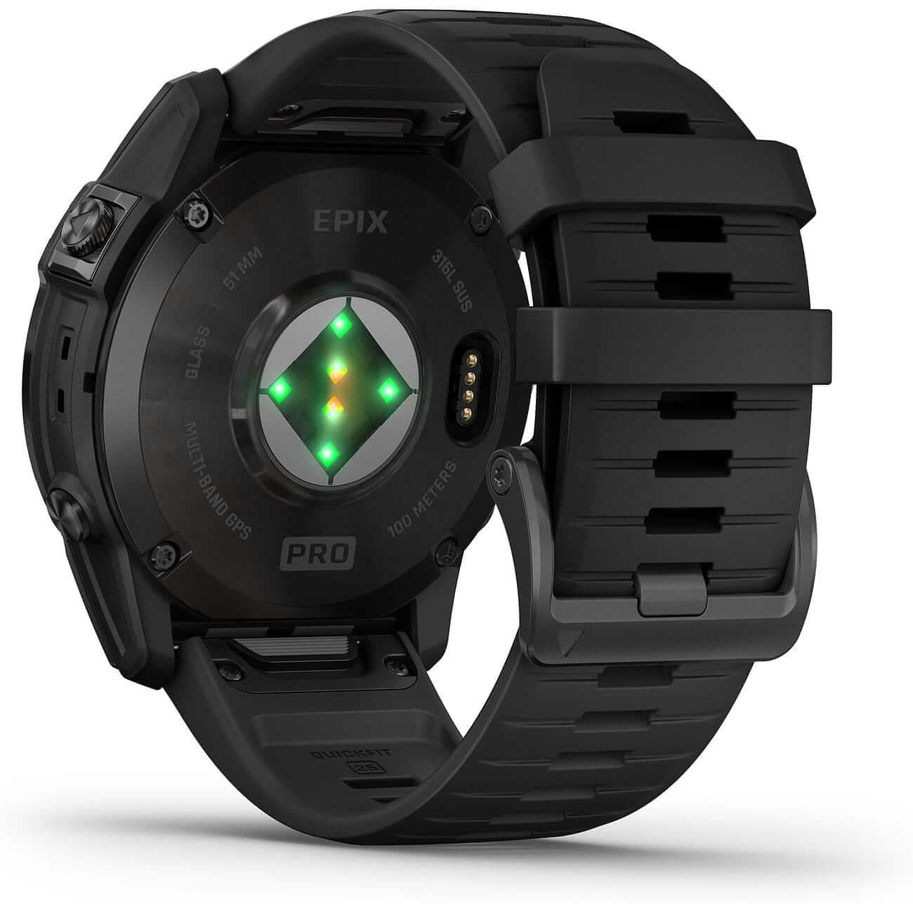 Garmin Epix™ Pro Gen 2 Sapphire 51mm Schwarz/Carbongrau Titan mit Silikonarmband 010-02804-01
