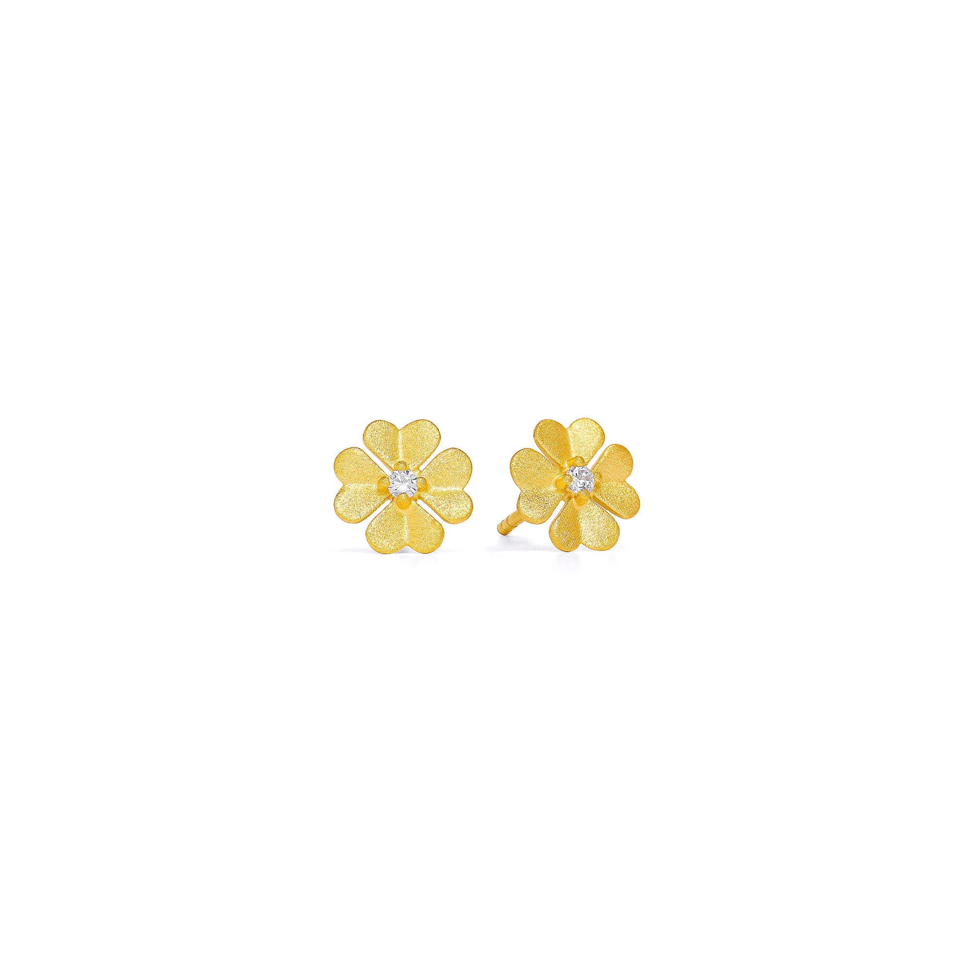 Bernd Wolf Stecker Kleesia Designlinie Glücksbringer, Gold, Zirkonia
