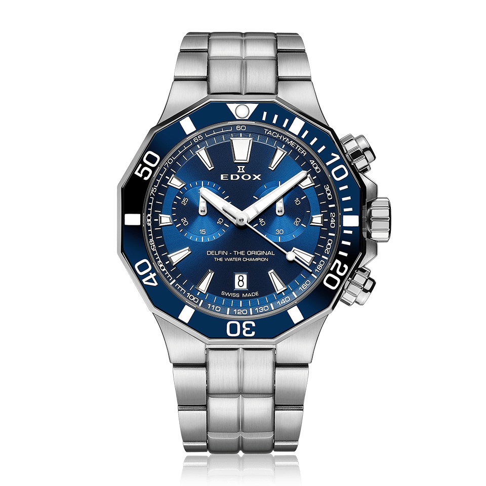 Edox Delfin The Original Chronograph Herrenuhr 10112-3BUM-BUIN