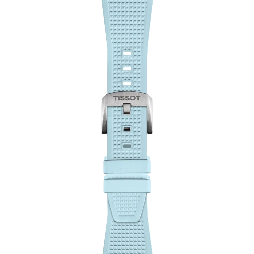 Tissot Ersatzarmband Kautschuk blau 12 mm, für PRX T852.050.985
