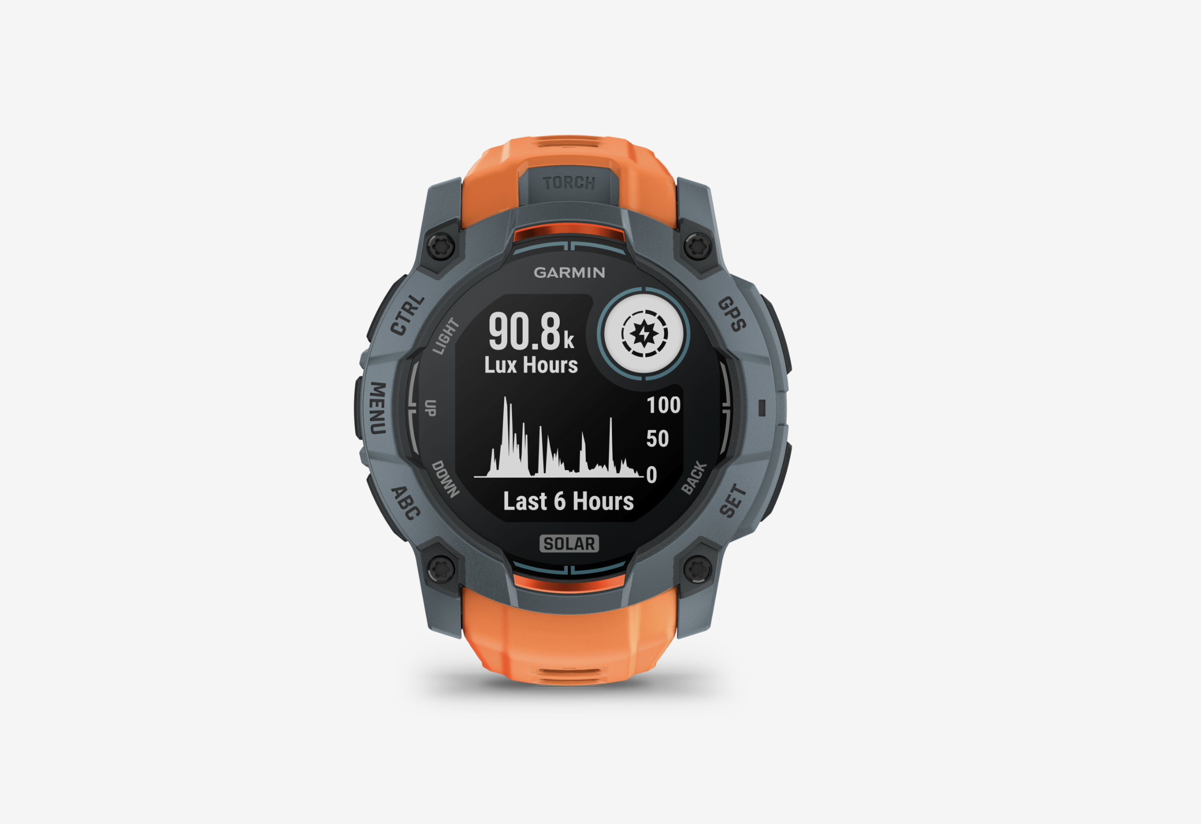  Garmin Instinct® 3 Solar 010-02935-01 - 50 mm Twilight mit Silikon-Wechselarmband 26 mm Solstice