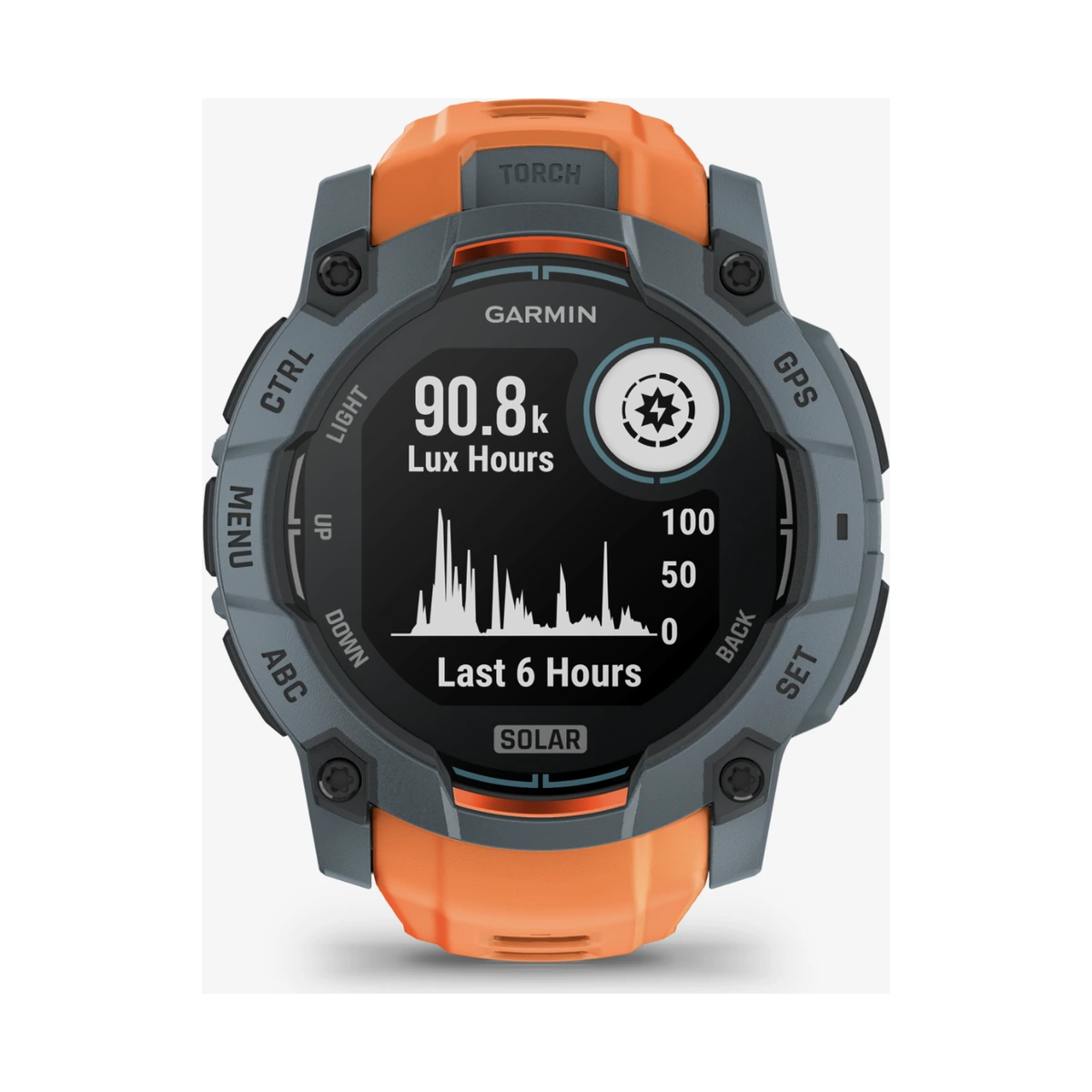 Garmin Instinct® 3 Solar 010-02935-01 - 50 mm Twilight mit Silikon-Wechselarmband 26 mm Solstice