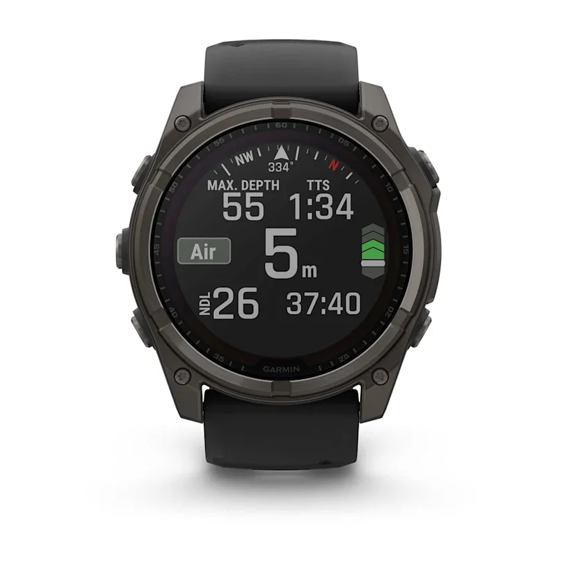 Garmin fēnix® 8 - 51 mm Solar Sapphire Graphit/Carbongrau Titan DLC 010-02907-11