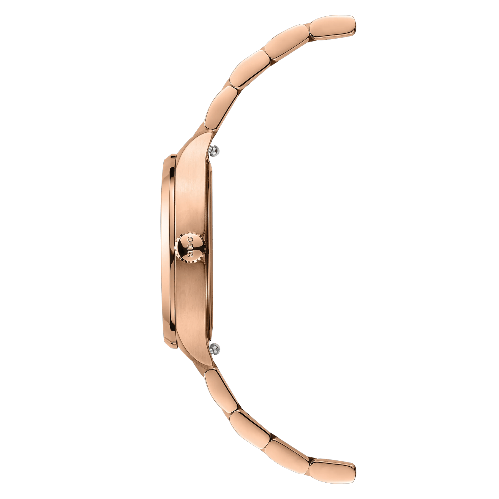 Mido Multifort TV 28 Quartz Roségold Braun mit Diamanten Damenuhr M049.110.33.296.00
