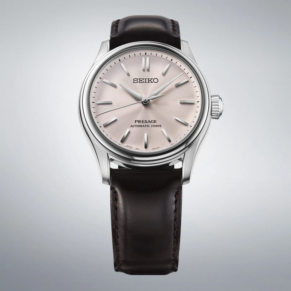 Seiko Presage Automatik 3 Zeiger, 38mm, Rosa Herrenuhr HCC003J1