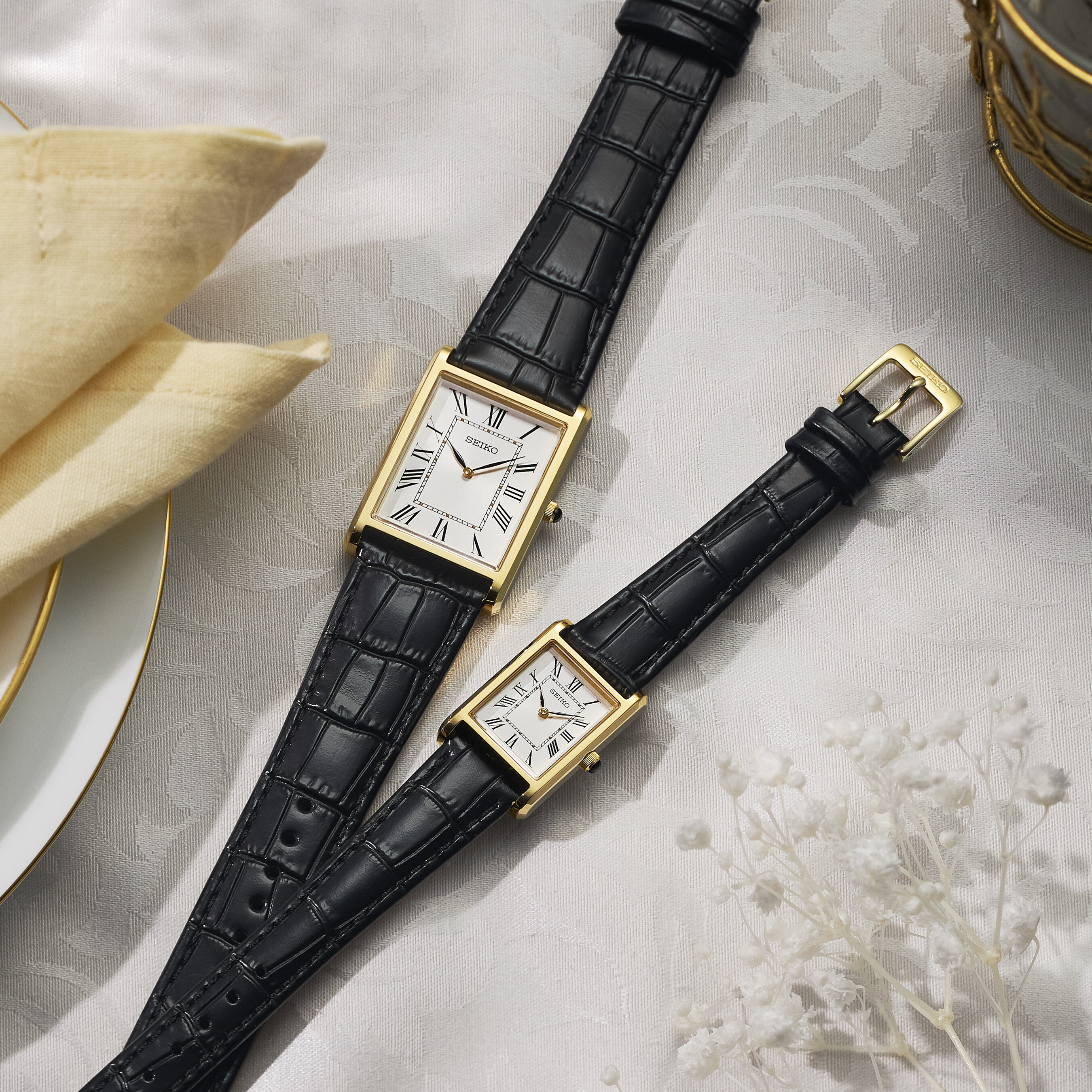 Seiko Klassik Quarz Gold Damenuhr SWR108P1
