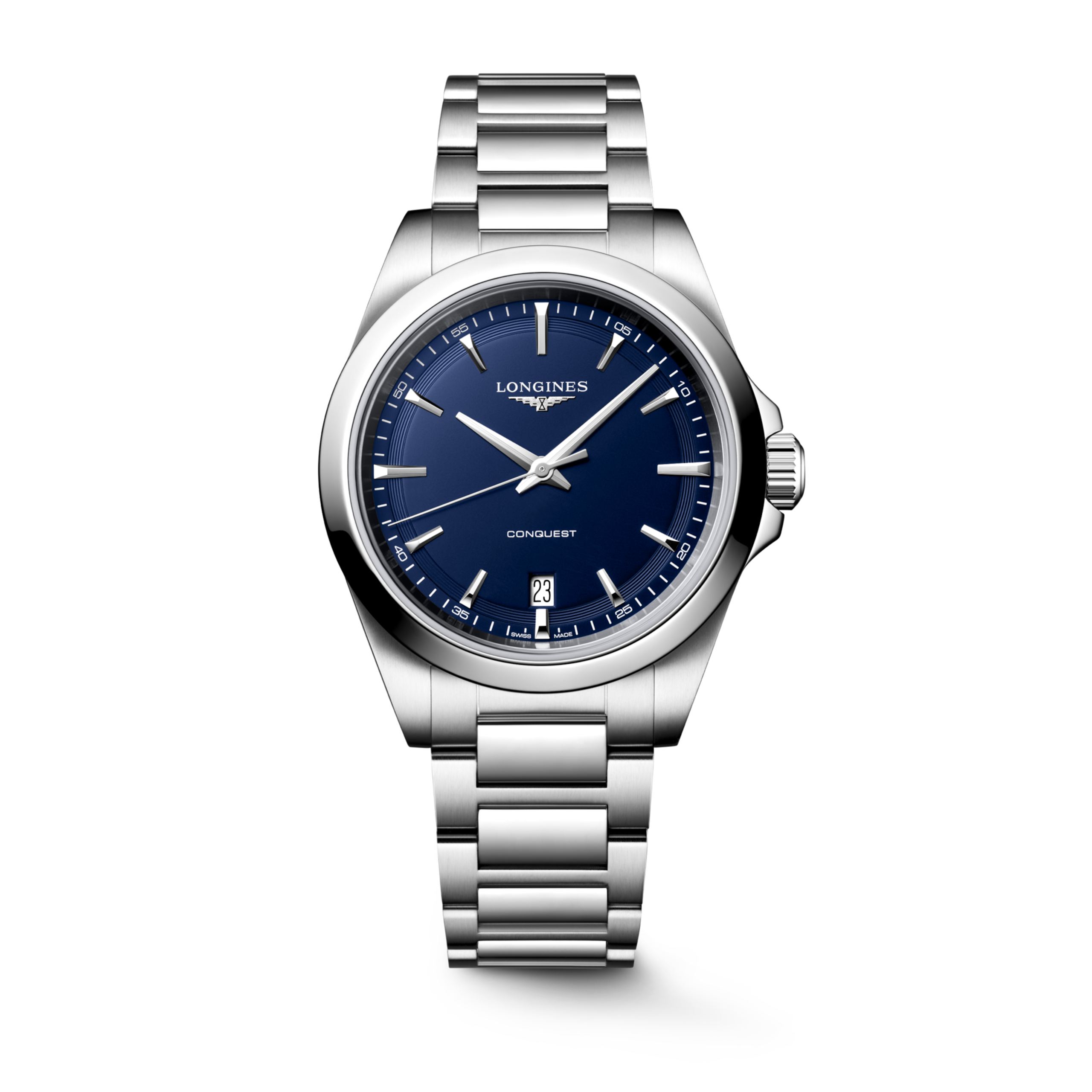 Longines Conquest Quarz blau 38mm Herrenuhr L3.750.4.92.6