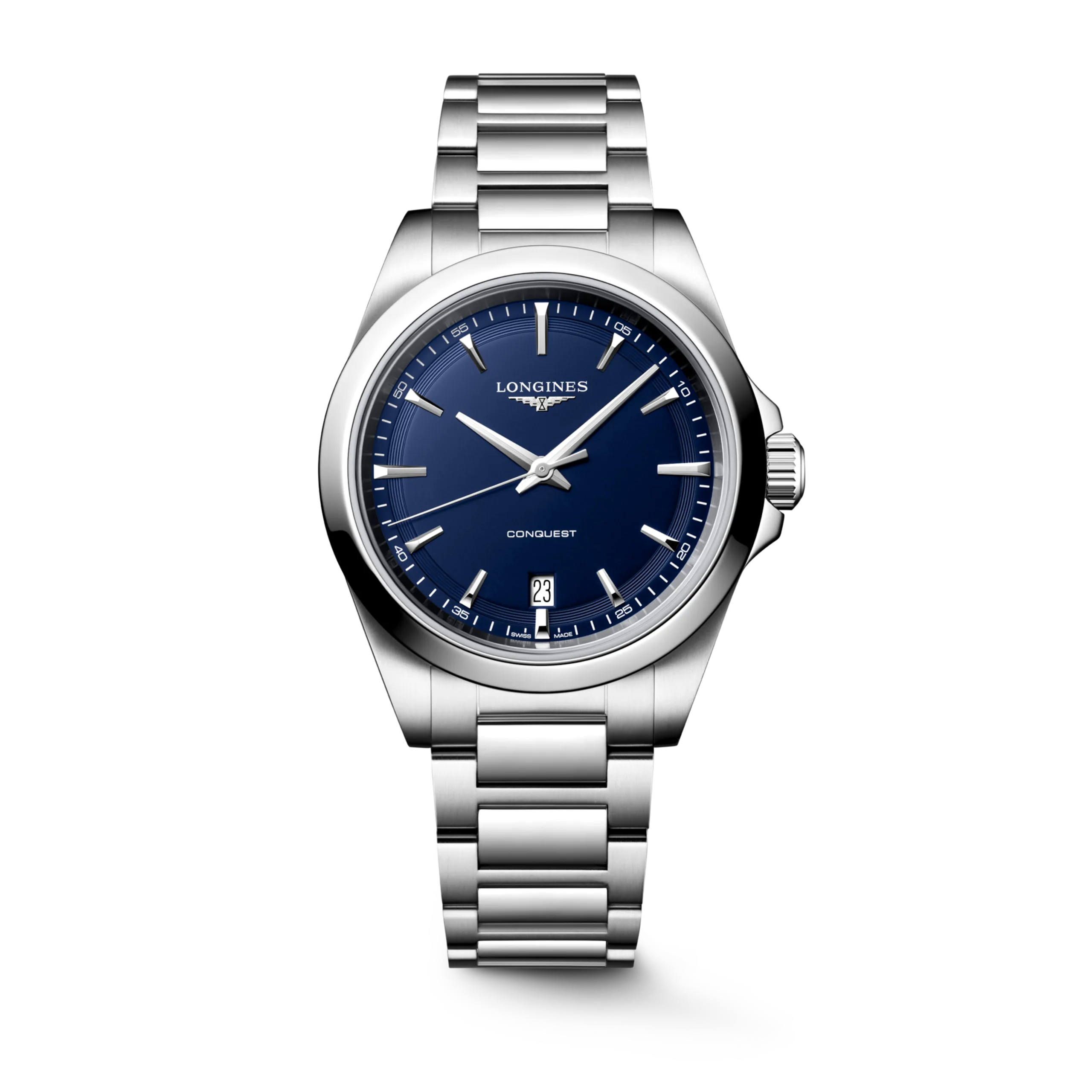 Longines Conquest Quarz blau 38mm Herrenuhr L3.750.4.92.6