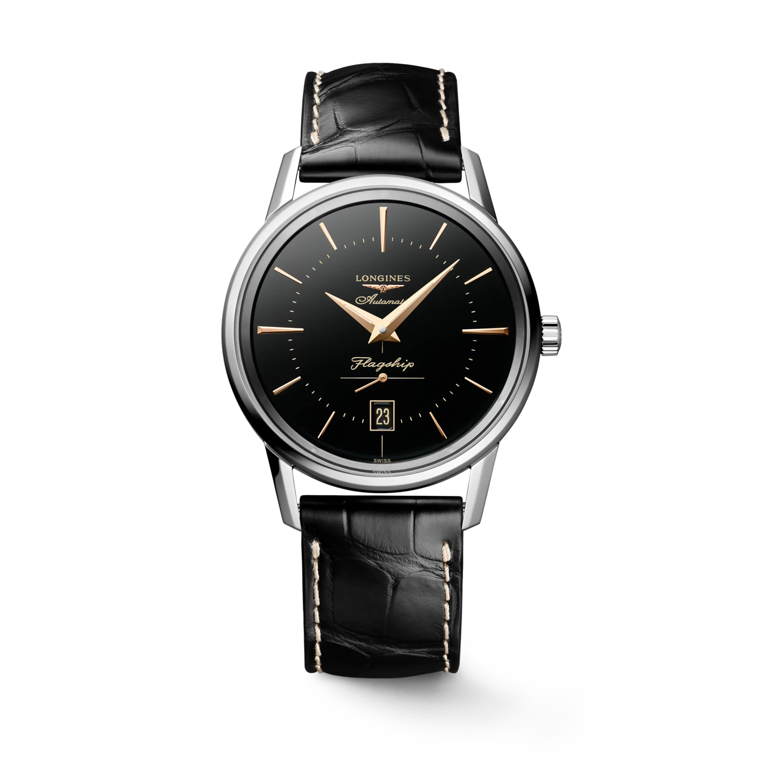 Longines Flagship Heritage schwarz Herrenuhr L4.795.4.58.0