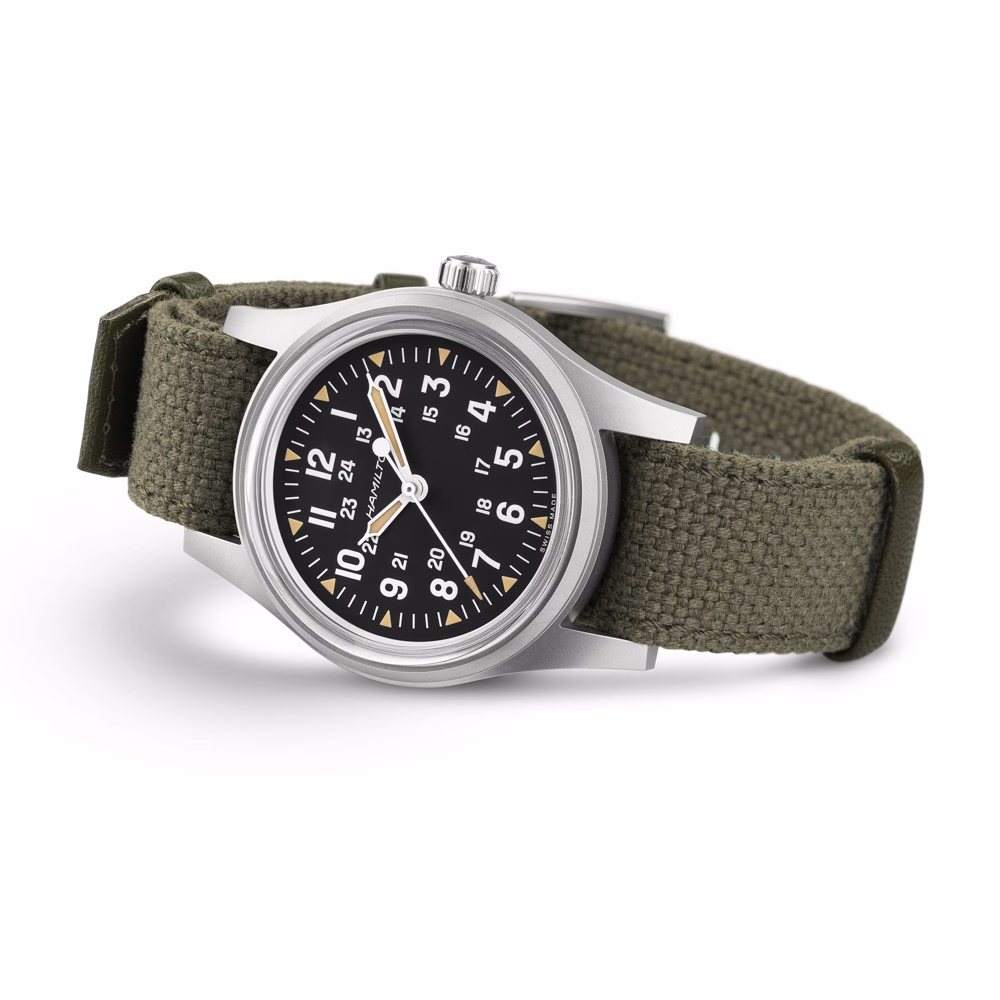 Hamilton Khaki Field Mechanical 36 mm, Handaufzug, Textilband, 80 Stunden Gangreserve Herrenuhr H69399930