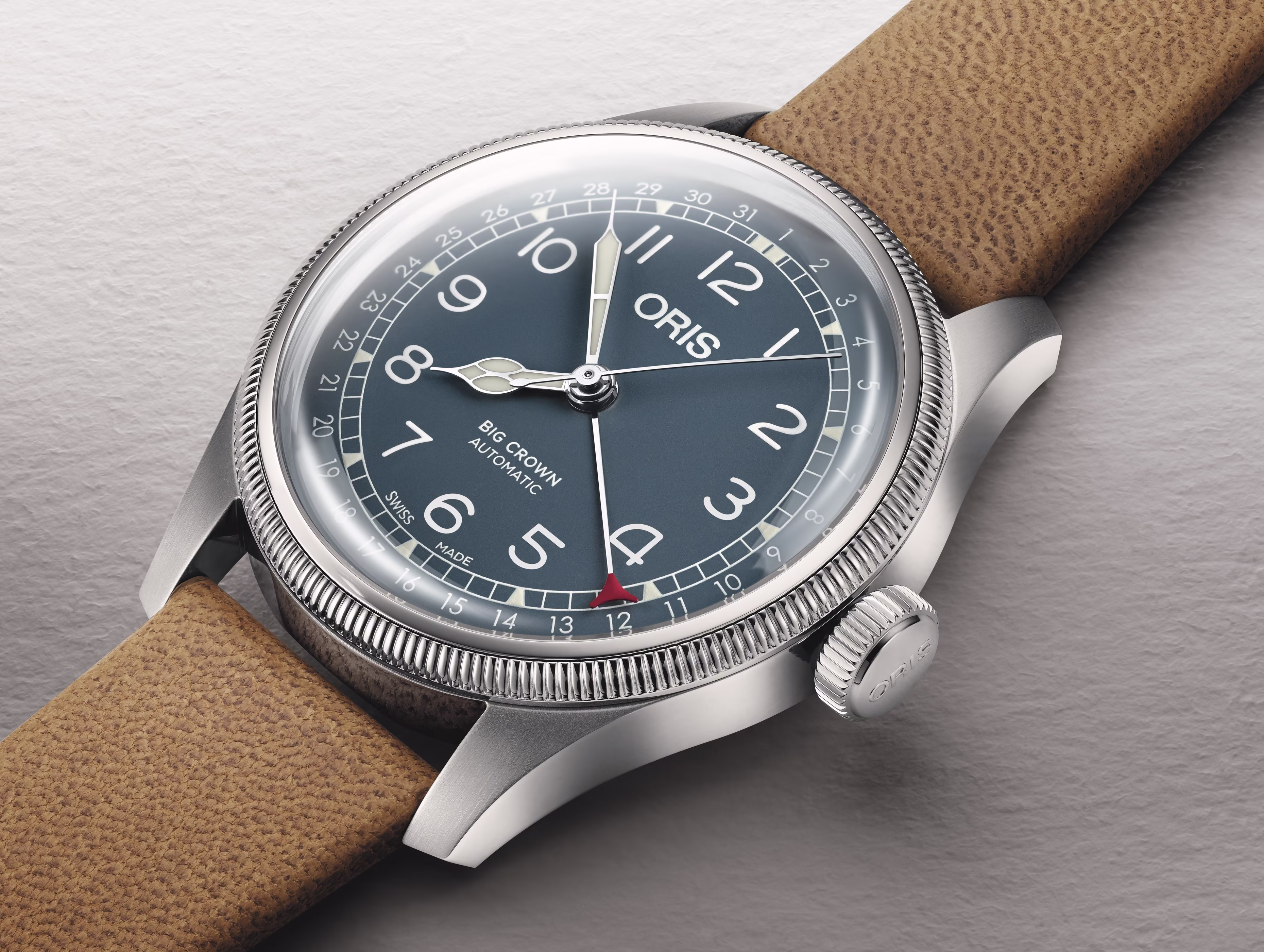 Oris Big Crown Pointer Date 40mm Automatik Lederarmband Herrenuhr 01 754 7785 4065-07 6 20 10