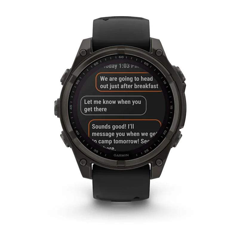 Garmin fēnix® 8 - 47 mm Solar Sapphire Graphit/Carbongrau Titan DLC 010-02906-11