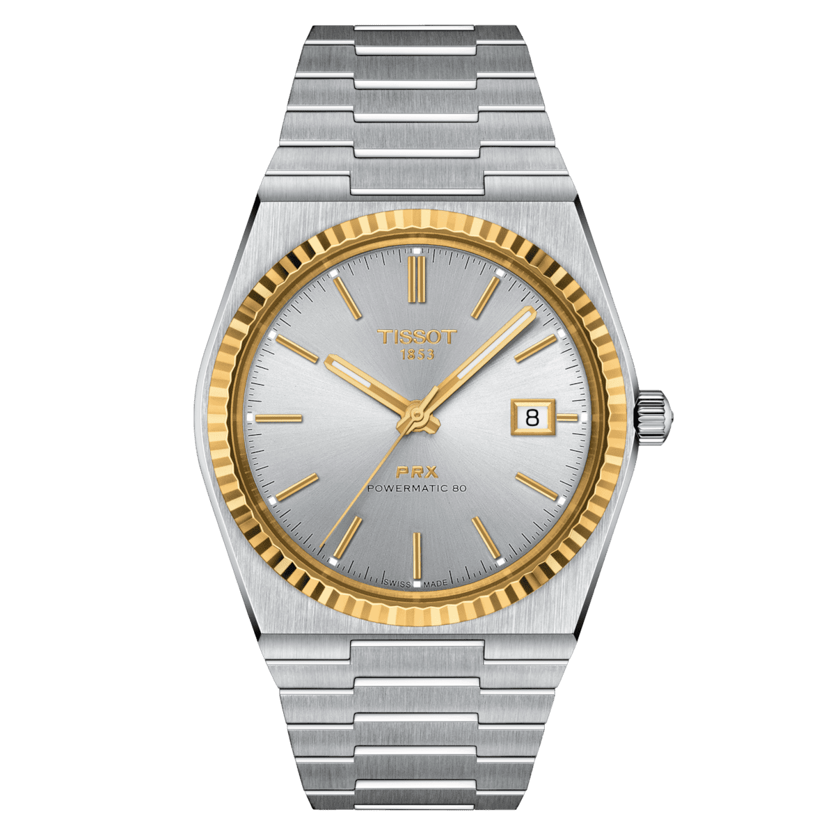 Tissot PRX Powermatic 80 18K Goldlünette Herrenuhr T931.407.41.031.01