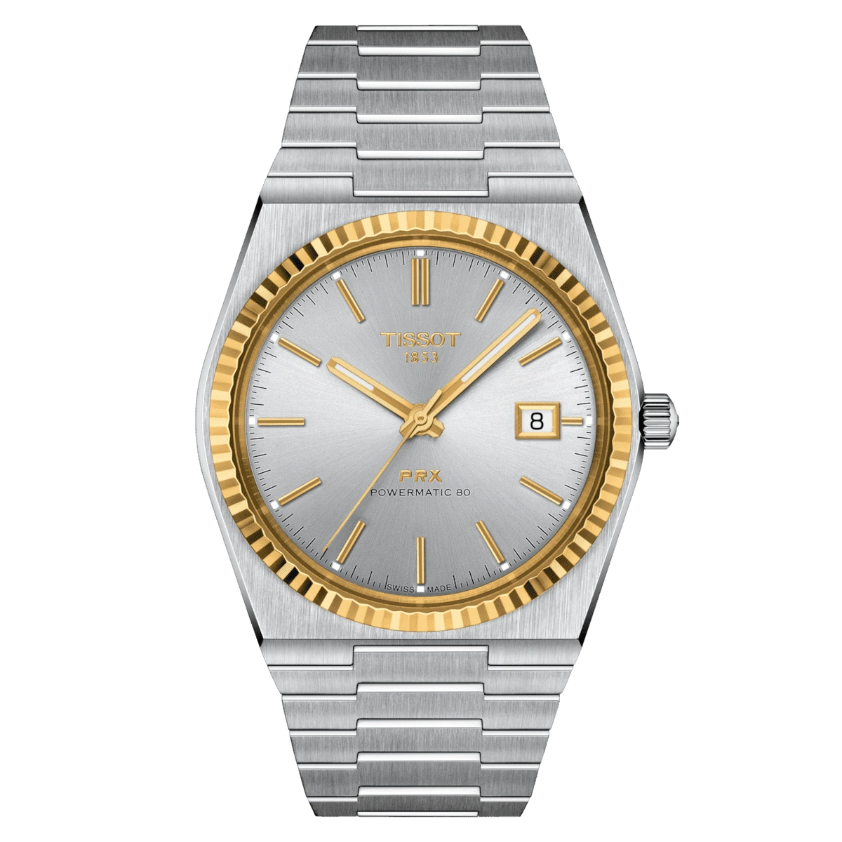 Tissot PRX Powermatic 80 18K Goldlünette Herrenuhr T931.407.41.031.01