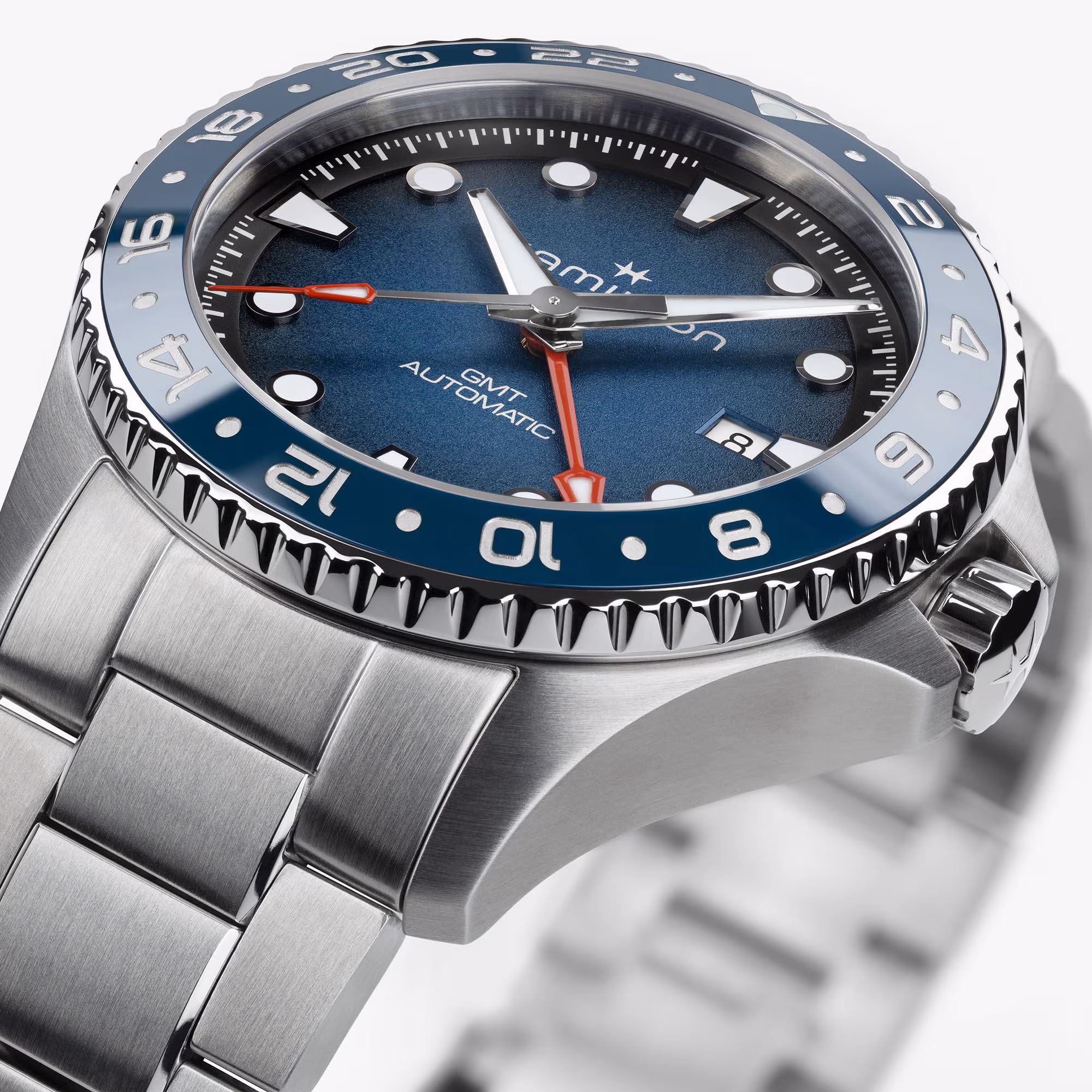 Hamilton KHAKI NAVY SCUBA AUTO GMT Blau 43 MM Herrenuhr H82535140